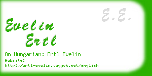evelin ertl business card